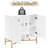 Modern White 2 - Door Accent Cabinet With Tapered Metal Feet, Straight Lines And A Contemporary Aesthetic, Raised Diamond Pattern, Elegant Brass Legs, Adjustable Pegs, Fast Build, Adds Storage To