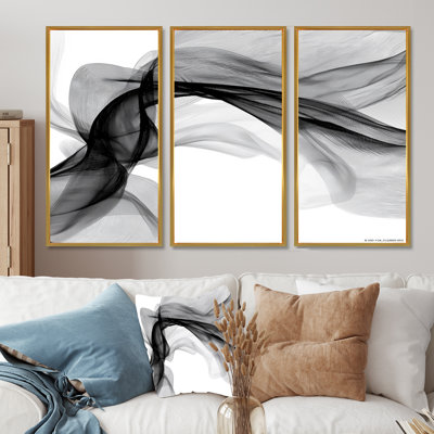 Ensemble de salon encre liquide noir et gris Galaxy Majestic