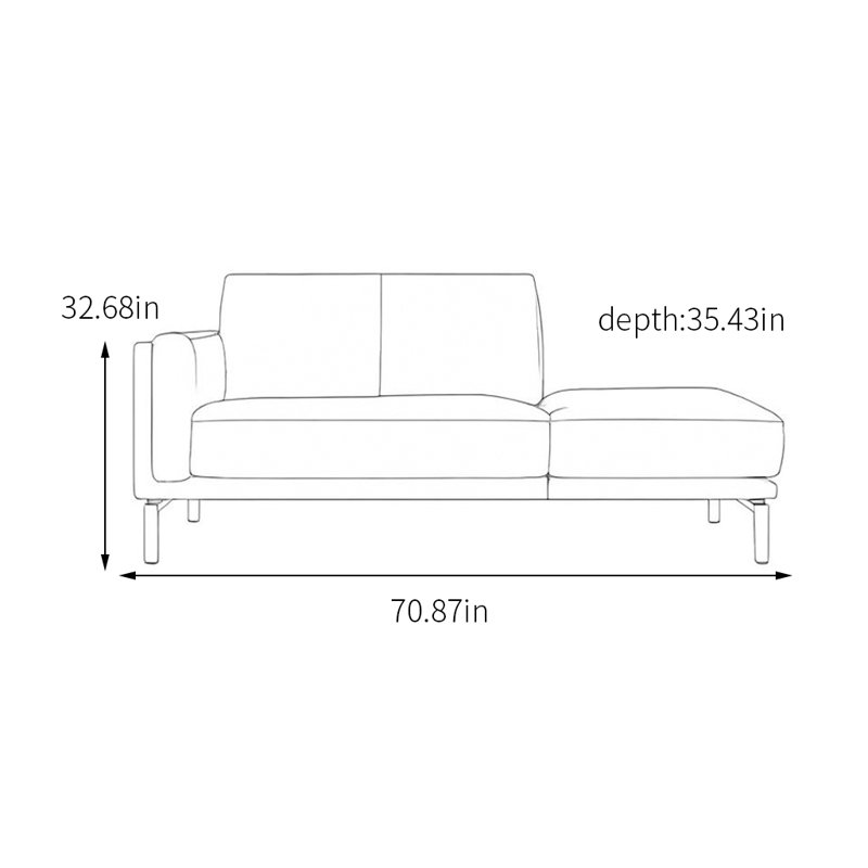 Chaise longue et mousse haute densité