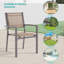 Chaise de patio d'extérieur empilable en métal 6 pièces-624787207