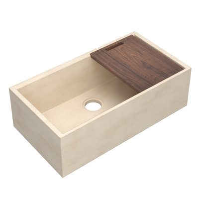 Évier de cuisine à tablier frontal 33 "en béton avec planche à découper Farmhouse Concierge