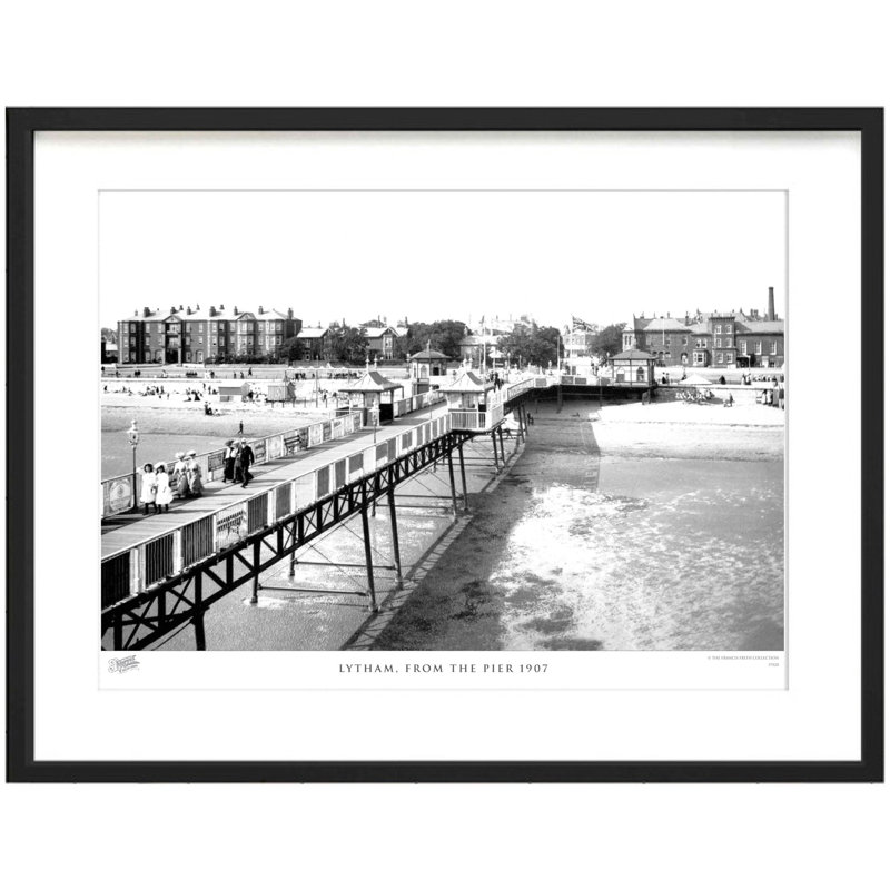 Lytham, From The Pier 1907 - Single Picture Frame Print, 60cm H x 80cm W x 2.3cm D