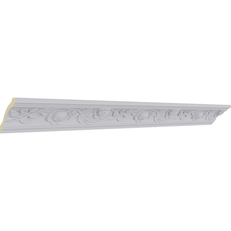 3 1/4"H x 3 3/4"P x 5"F x 94 1/2"L Bulwark Rose Crown Moulding