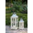 Lumora Rustic Wood And Glass Candle Lanterns