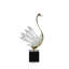 Crystalline Bird Sculpture On Black Base, Large-1366490908