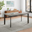 Extendable Rectangular Dining Table with Steel Base-998571142