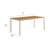 Finn 71" Outdoor Patio Aluminum Dining Table With Faux Wood Top