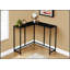 Table d'appoint d'angle étroite avec stratifié aspect marbre noir et base en métal durable pour les entrées modernes-1425732185-1425732199