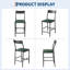 Ensemble de 4 tabourets de bar à hauteur réglable de 24 à 26 pouces, chaises d'îlot de cuisine avec dossier et repose-pieds-1087787615