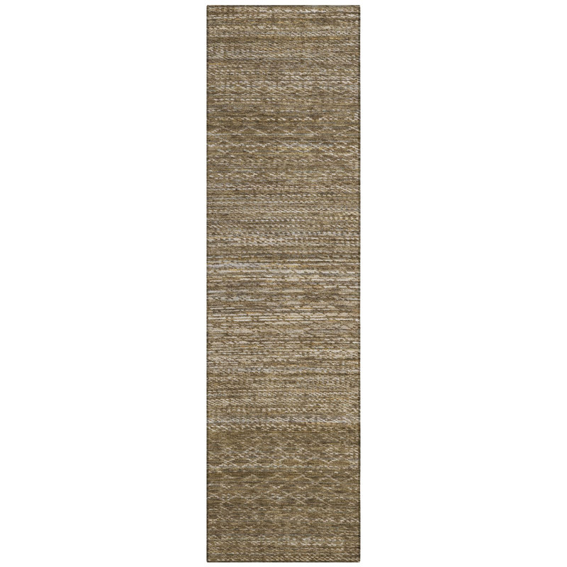 Machine Washable Indoor/Outdoor Colman ACN2150 Striped Rug, Runner 2'3" x 7'6"