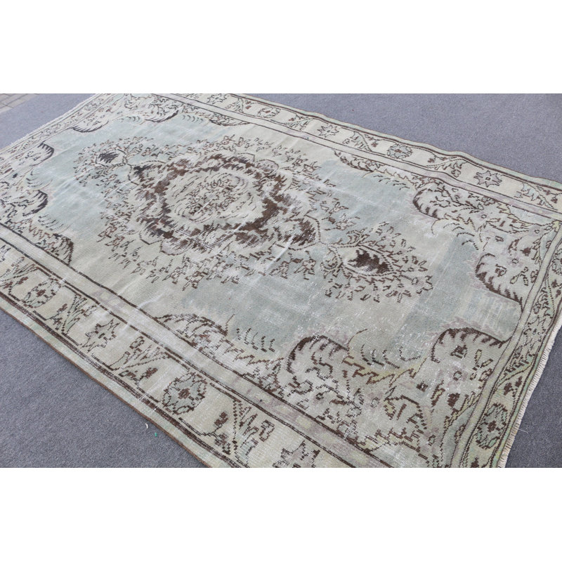 Grand tapis turc brun tissé à la main pour la chambre à coucher ou le salon