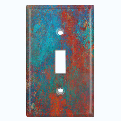 Patterned 1 - Gang Toggle Light Switch Standard Wall Plate