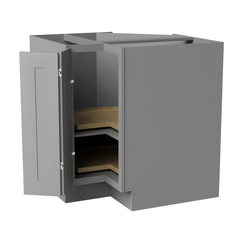 Armoire Base Lazy Susan, Gris, L 33 po x H 34,5 po x P 24 po
