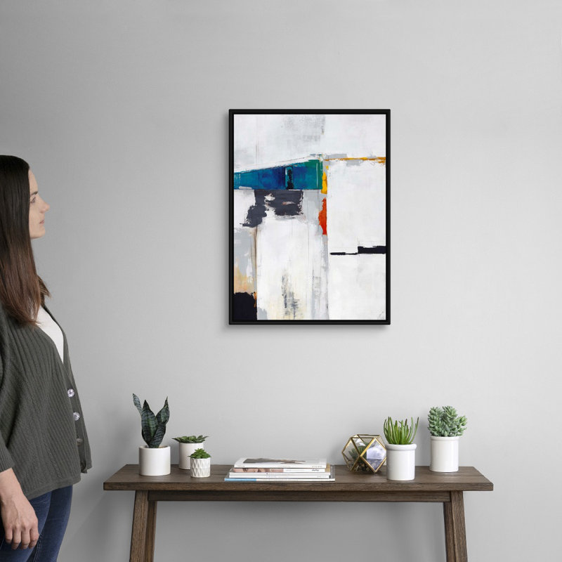 Reproduction d'art sur toile, Cadre flottant noir, H 26 po x l 20 po x P 1,75 po