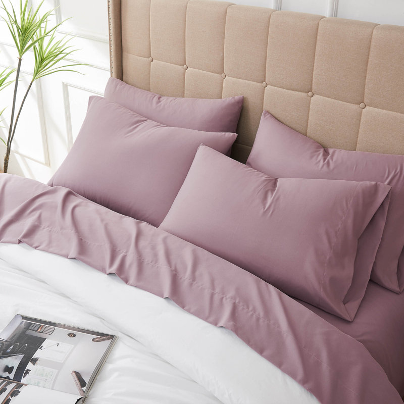 Southshore Fine Linens Vilano Springs Extra Deep Pocket 6-Piece Sheet Set, Ultra Soft Double-Brushed 110 GSM Microfiber Bedding, 21-Inch Deep Pocket, 4 Pillowcases, Queen, White