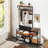 70" Freestanding Coat Rack With Shoe Rack 12 Hooks Drawer & Storage Shelf