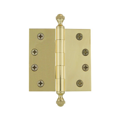 4'' x 4'' Brass Butt Bearing Hinge