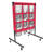 OUKANING 27.55"X27.55" 9 Hole Golf Baseball Pitching Net With Target Pockets And Wheels