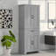 Armoire de rangement de salle de bain avec portes et tiroir, plusieurs espaces de rangement, tablette réglable-1621057015