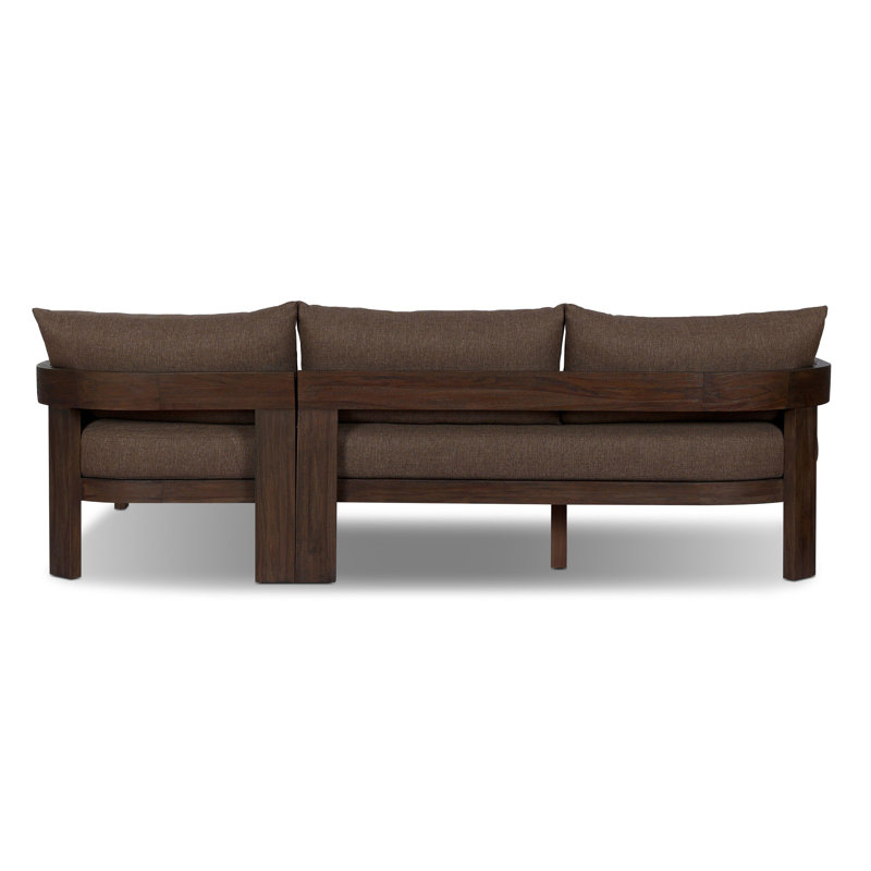 Jackson Outdoor 2PC Sectional-LAF Chaise-Ellor Brown, Ellor Brown, Stained Saddle Brown, Right Hand Facing