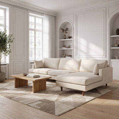 Canapé modulaire à méridienne rembourré Laguna