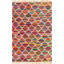 Tapis abstrait fait à la main en coton multicolore - rouge-69592718