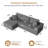 Modern 108-inch Boneless corduroy modular compressed sofa with L-shaped design-425948124-425948113