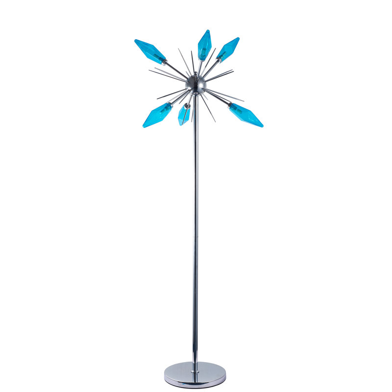 Lampe sur pied Gulzhan, Bleu