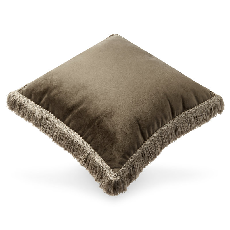 Pewter Posh Embroidered Throw Pillow, Ash