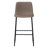 Modern Work Chair, Taupe Upholstery And Metal Frame Bar Height Office Style With Seat