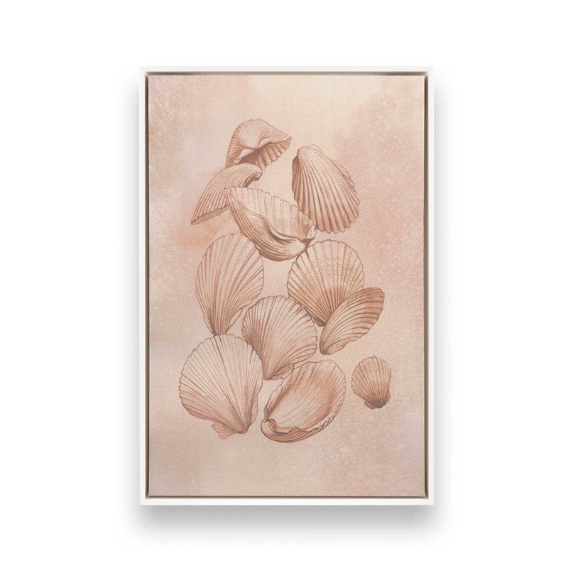 «Saltwater Shell Study I» par Grace Popp, reproduction d'art sur toile, H 12 po x l 8 po, Blanc