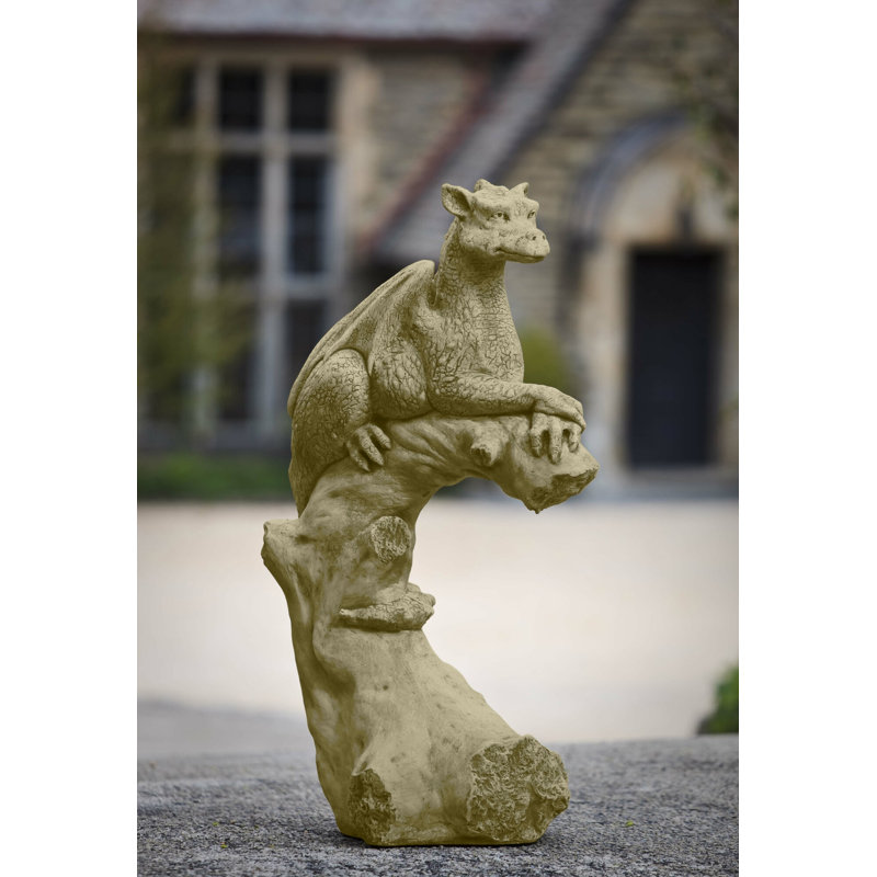 Yolande Fantasy & Sci-Fi Garden Statue, English Moss