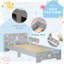 Gerlef Kids Toddler Bed Side Rails for Boys Girls 143 x 76 x 49cm Grey