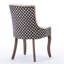 Collection de 2 chaises de salle à manger, tissu épaissi, base en bois massif, ornements en bronze, beige et agréable, 2 chaises d'appoint Sw2207bg Ultra, pieds en tissu épais, détails, motif, zone agréable,