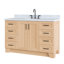 Ensemble de meuble-lavabo simple 55 po en bois massif blanc avec plateau en marbre de Carrare 1,5 po Freitas-1446251536-1413195297