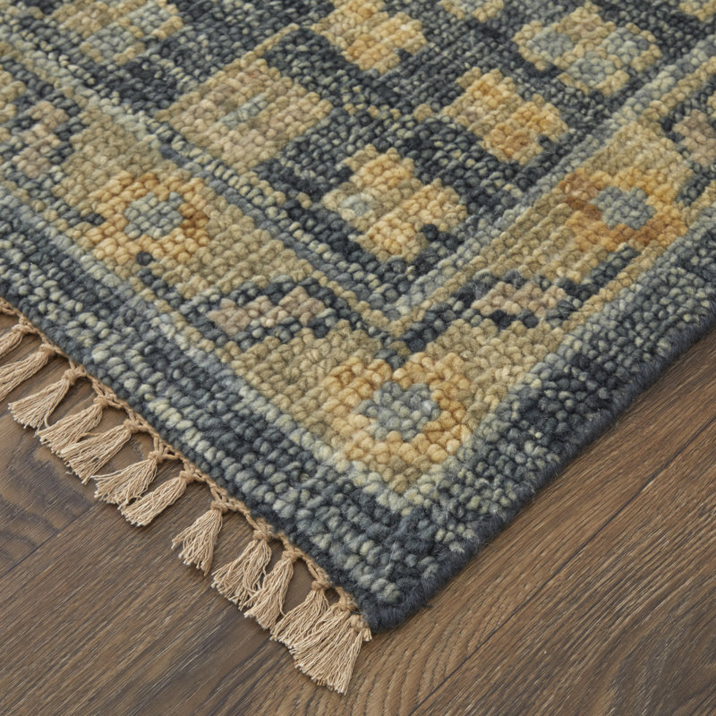 Fillmore Transitional Medallion, Blue/Gray, 2'-6" X 8' Runner, Rectangle 8' x 10'