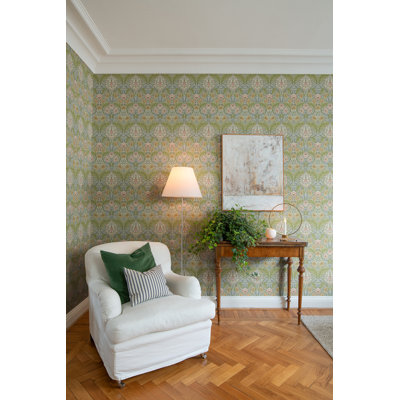 Myrtle Floral Ogee Wallpaper