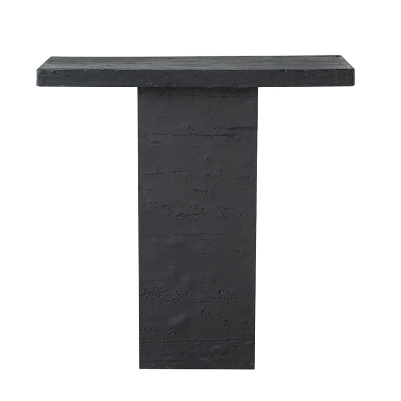 Coffee Table with Pedestal Base, Black