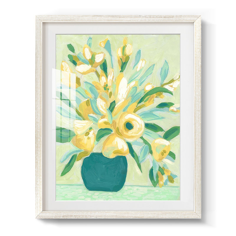 Menthe et soleil II - impression encadrée, H 25,5 po x l 17,5 po, Blanc