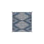 Tapis intérieur / extérieur en polypropylène géométrique tissé à la machine en gris / bleu-680280765