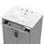 Ensemble de meuble-lavabo compact 24 po avec lavabo en céramique 24 po x P 18 po x H 34 po, 2 portes à fermeture en douceur