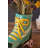  Ceramic Roller Skate Planter 8.5" H Whimsical Shoe-Shaped Pot