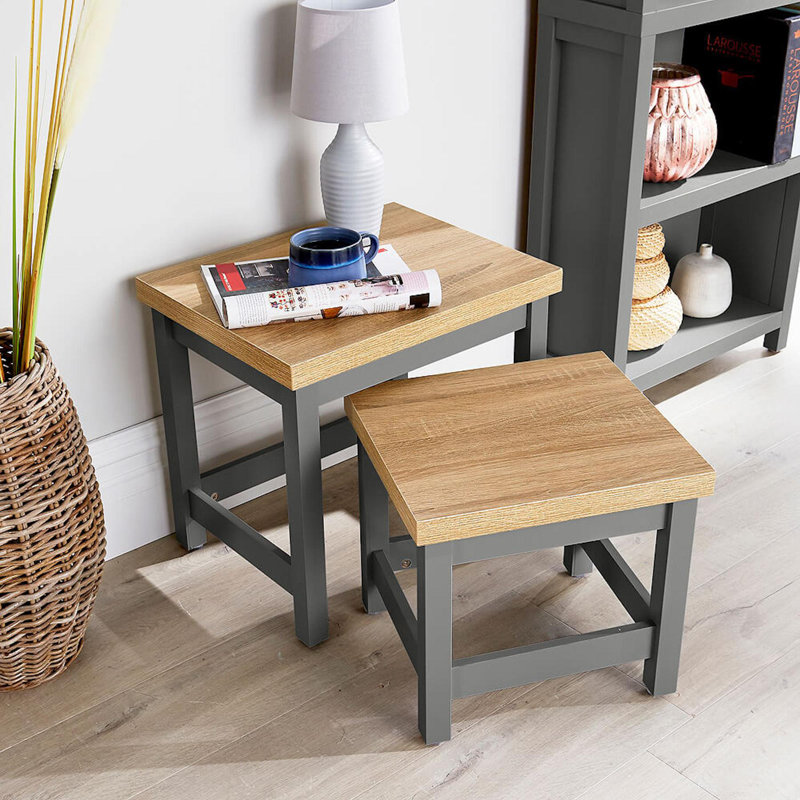 Acuna 2 Piece Nest of Tables, Graphite