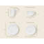 Piece Porcelain China Dinnerware Set - Service for 4