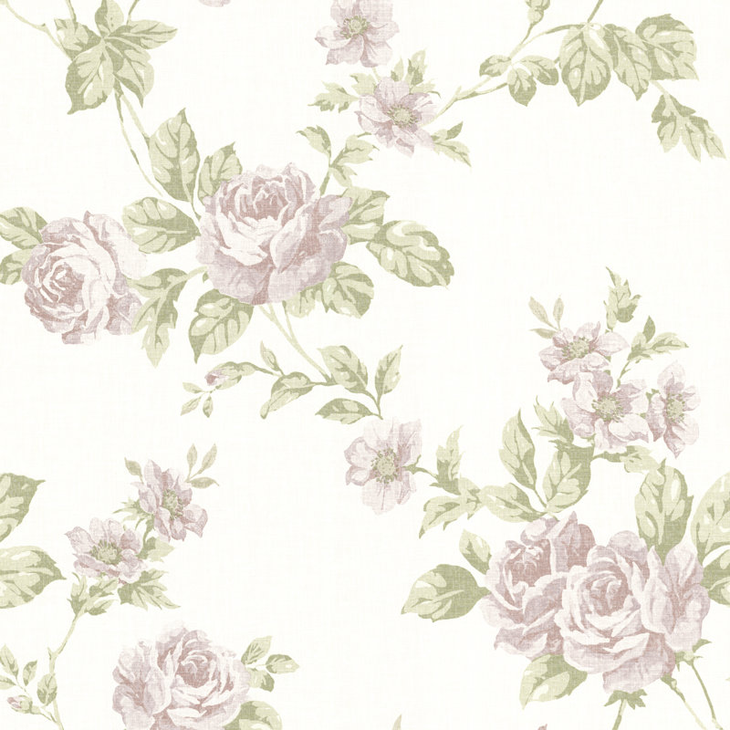 Papier peint embossé à motif 3d 33 pi x 20,5 po Johna, Mauve