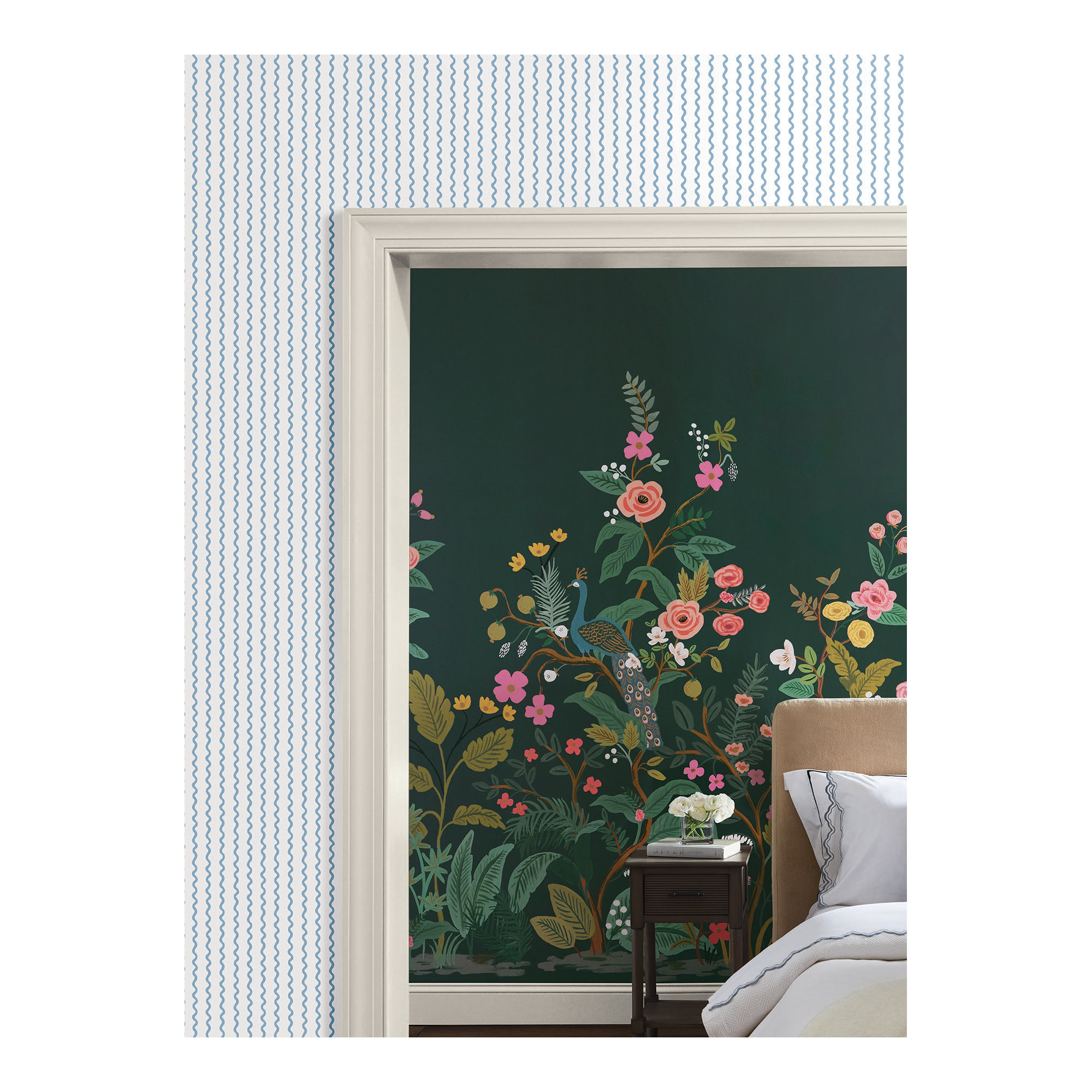Rickrack Wallpaper, Blue