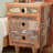 Reclaimed Wood Nightstand with 3 Drawers, Fully Assembled Rustic Side Table