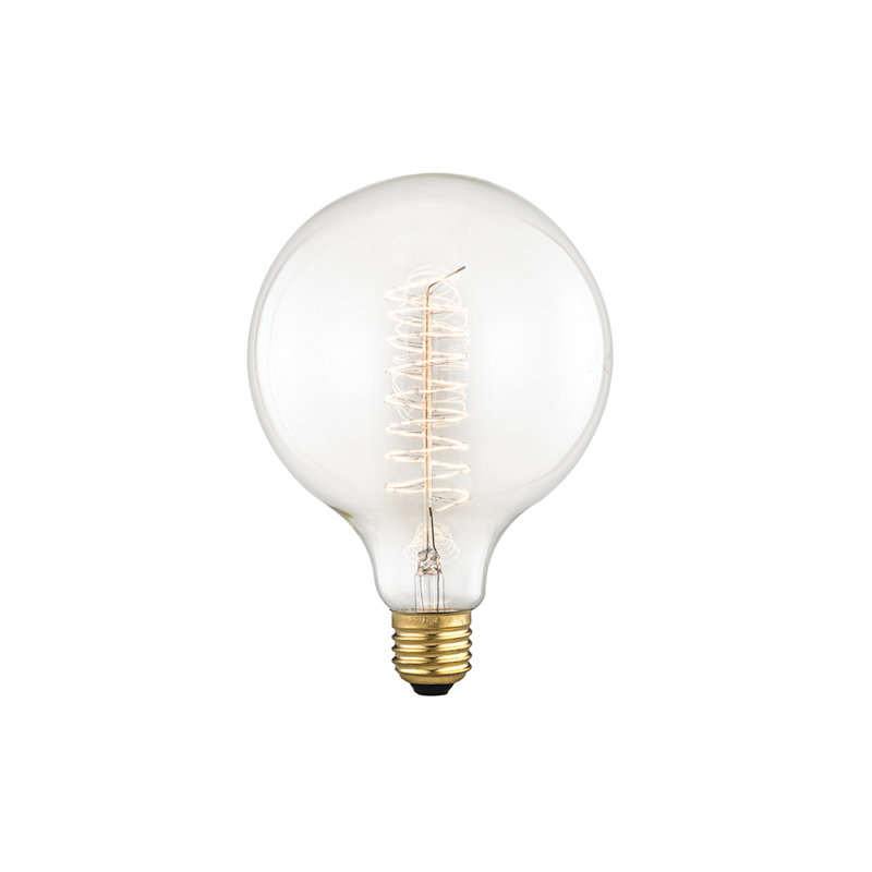 Aged Brass Globe Pendant Light with Clear Ribbed Glass