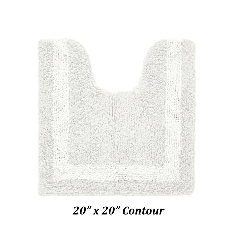 Tapis pour salle de bain Widman, Ivoire/blanc, Contour 20 po x 20 po