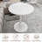 27.6" Round Marble-Effect Coffee Table with White Veined Top and White Pedestal Base-766850456